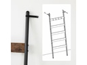 VASAGLE Leiter mit 5 Sprossen 65 x 178 cm, Braun/Schwarz