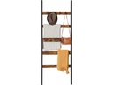 VASAGLE Leiter mit 5 Sprossen 65 x 178 cm, Braun/Schwarz