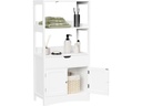 VASAGLE Badezimmerregal 60 x 32.5 x 122 cm, Weiss