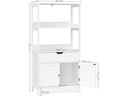 VASAGLE Badezimmerregal 60 x 32.5 x 122 cm, Weiss