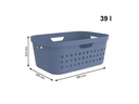 Rotho Wäschekorb  Jona 39 l, Blau