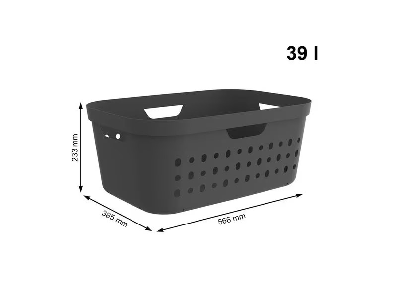 Rotho Wäschekorb  Jona 39 l, Anthrazit