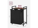 VASAGLE Wäschekorb  mit Ablage 65 l, Schwarz