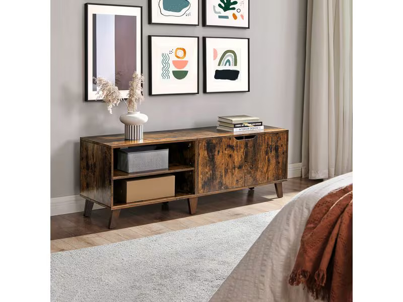 VASAGLE TV-Möbel mit 2 Ablagen 140 x 40 x 50 cm, Braun