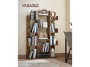 VASAGLE Regal mit 13 Ablagen 86 x 25 x 140 cm, Braun