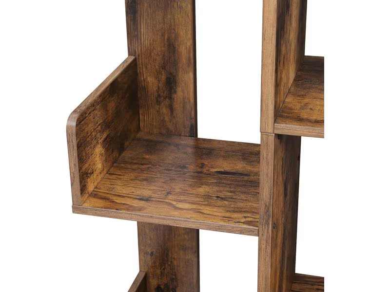 VASAGLE Regal mit 13 Ablagen 86 x 25 x 140 cm, Braun