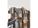 VASAGLE Regal mit 13 Ablagen 86 x 25 x 140 cm, Braun