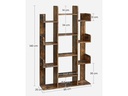 VASAGLE Regal mit 13 Ablagen 86 x 25 x 140 cm, Braun