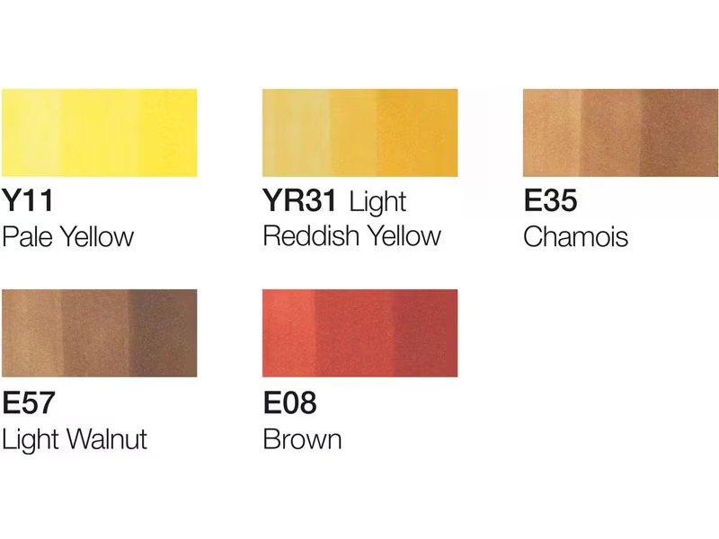 Copic Grafikmarker Ciao 5+1 Set Hair Tones 1