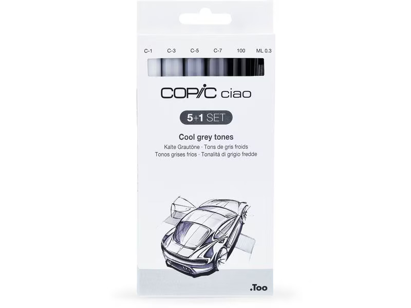 Copic Grafikmarker Ciao 5+1 Set Cool Grey