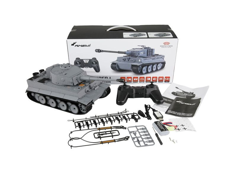 Amewi Panzer Tiger I PV mit IR Battlefunktion, RTR, 1:24