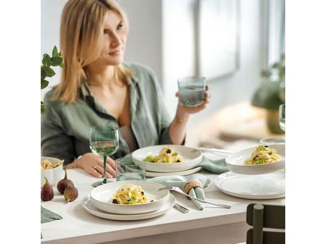 Villeroy &amp; Boch Speiseteller Crafted Cotton Ø 26 cm, 6 Stück,Weiss