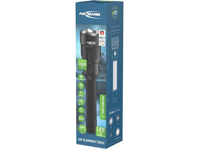 Ansmann Taschenlampe T12000FR, 12000 lm