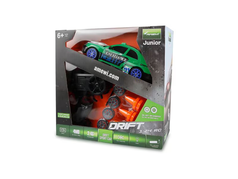 Amewi Drift Sport Car 4WD Grün, RTR, 1:24