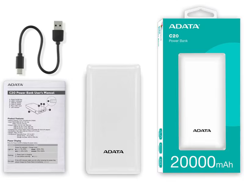 ADATA Powerbank C20 12600 mAh