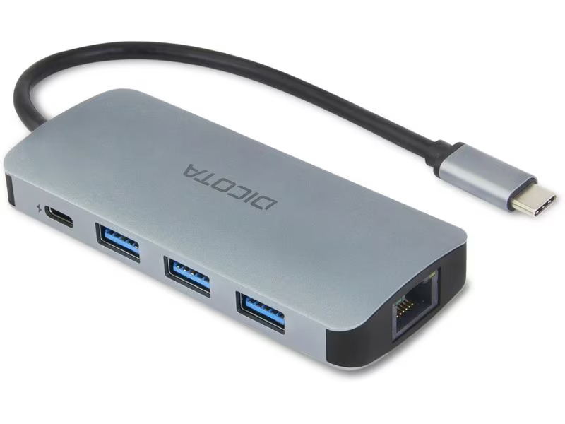 DICOTA Dockingstation USB-C 8-in-1 PD 100W