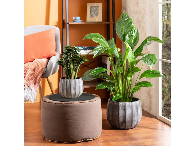 scheurich Blumentopf Runa 2.1 l, Grau