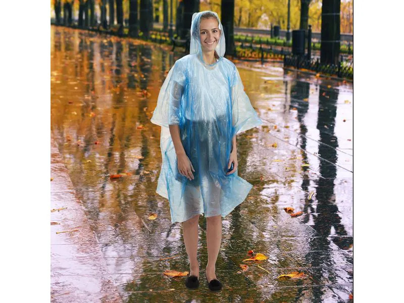 relaxdays Regenponcho 20 Stück, Transparent
