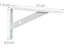 relaxdays Regalträger 6er Set 9.5 x 15 cm, Weiss