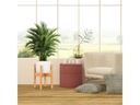 relaxdays Pflanzenständer verstellbar 35.5 cm, Hellbraun