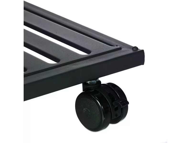 relaxdays Pflanzenständer mit Rollen 91.5 cm, Schwarz