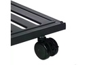 relaxdays Pflanzenständer mit Rollen 91.5 cm, Schwarz