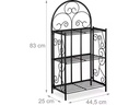 relaxdays Pflanzenständer Antik 83 cm, Schwarz