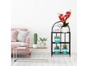 relaxdays Pflanzenständer Antik 83 cm, Schwarz