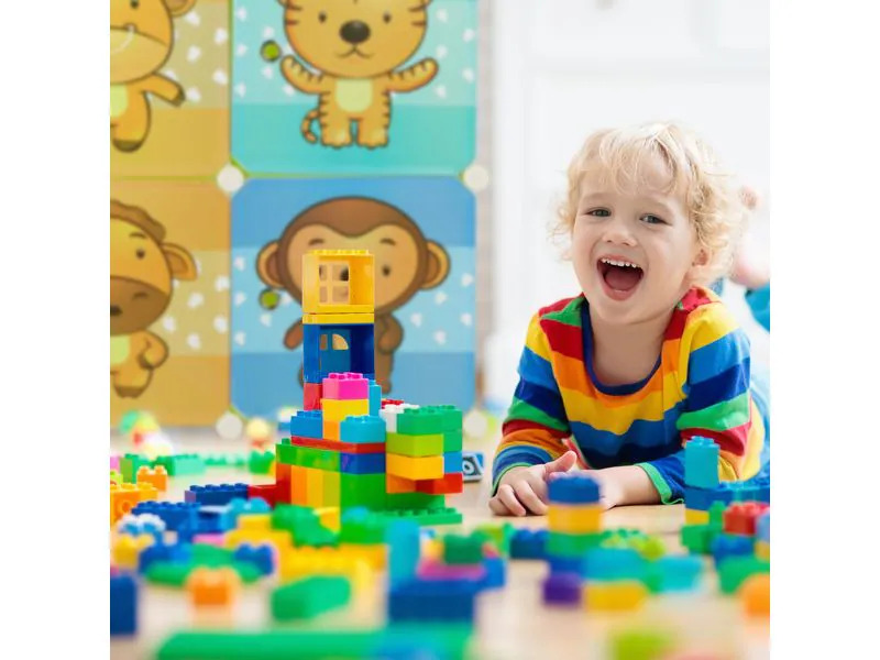 relaxdays Kinderregal mit Stecksystem