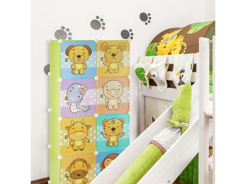 relaxdays Kinderregal mit Stecksystem