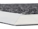 relaxdays Fussmatte Aluminium 40 cm x 60 cm, Schwarz/Silber