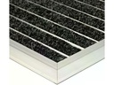 relaxdays Fussmatte Aluminium 40 cm x 60 cm, Schwarz/Silber
