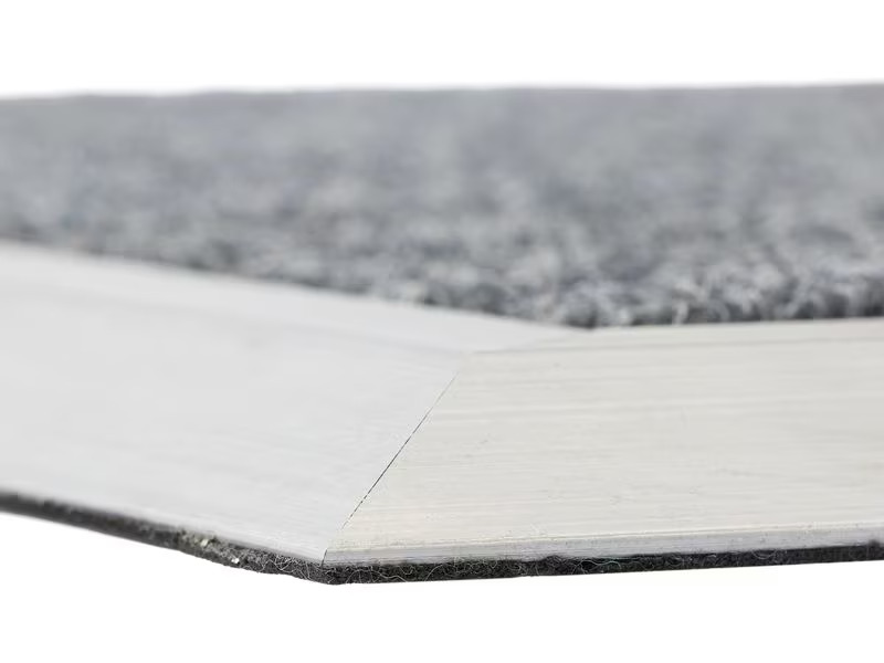 relaxdays Fussmatte Aluminium 40 cm x 60 cm, Grau/Silber