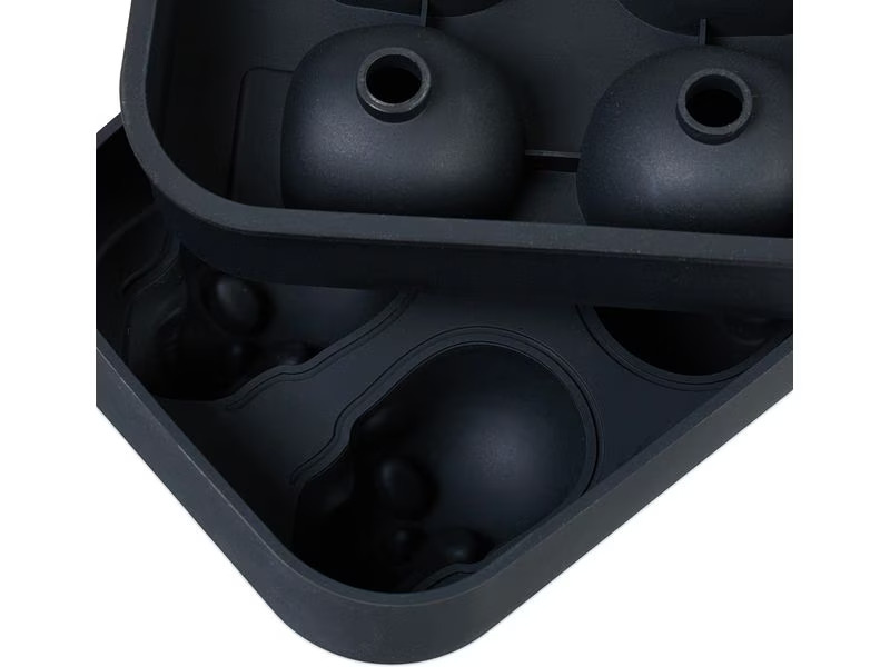 relaxdays Eiswürfelform Totenkopf 2 Stück, Schwarz