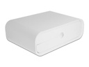 Delock TV-/Display-Standfuss mit 2 Schubladen Weiss
