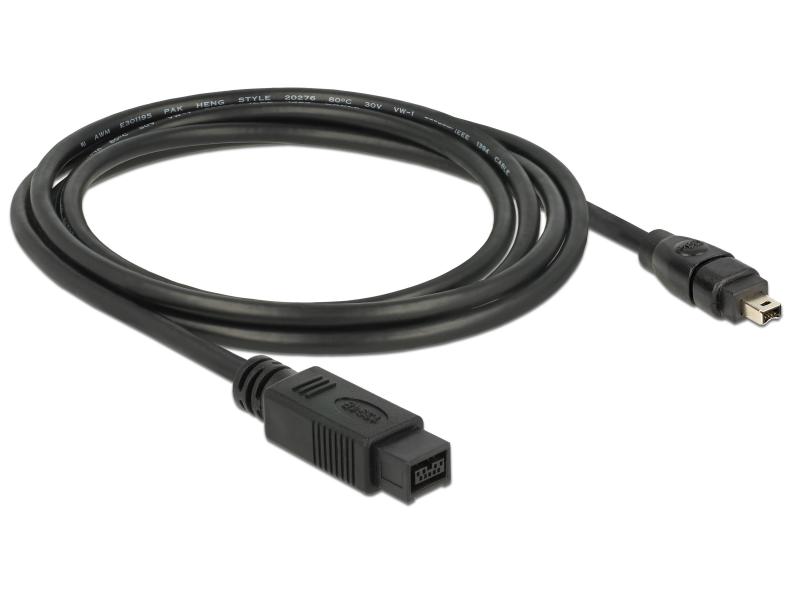 Delock FireWire-Kabel 400Mbps 9Pin-4Pin 2 m