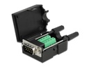 Delock Adapter DB9 - Terminalblock Stecker, mit Gehäuse