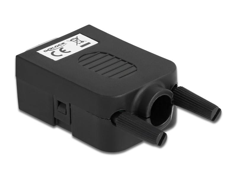 Delock Adapter DB9 - Terminalblock Stecker, mit Gehäuse