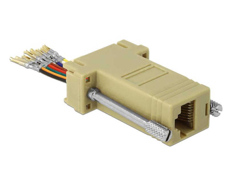 Delock Adapter RJ-45 - RS-232 DB9 (f-f) grau