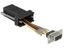 Delock Adapter RJ-45 - RS-232 DB9 (f-f) schwarz