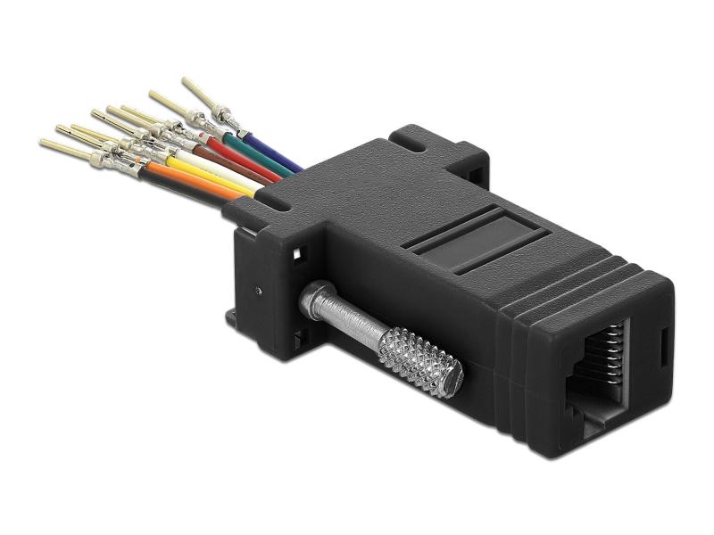 Delock Adapter RJ-45 - RS-232 DB9 (f-m) schwarz