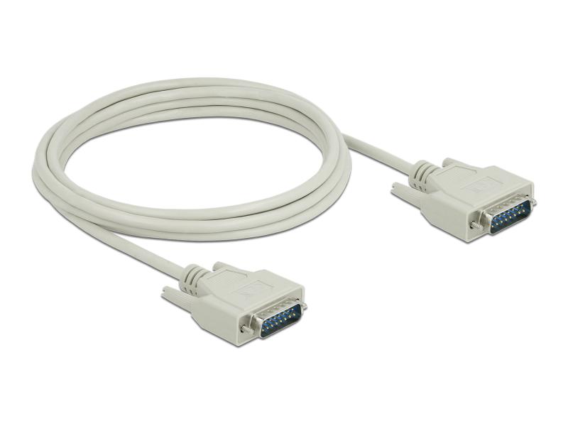 Delock Anschlusskabel D-Sub15 Stecker zu Stecker 3 m