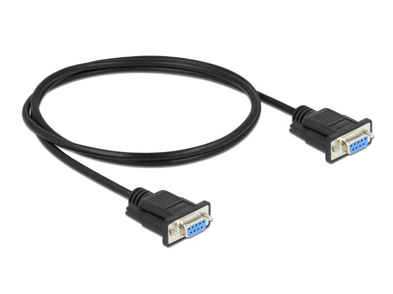 Delock Anschlusskabel Nullmodem RS-232 DB9, (f-f) 1 m
