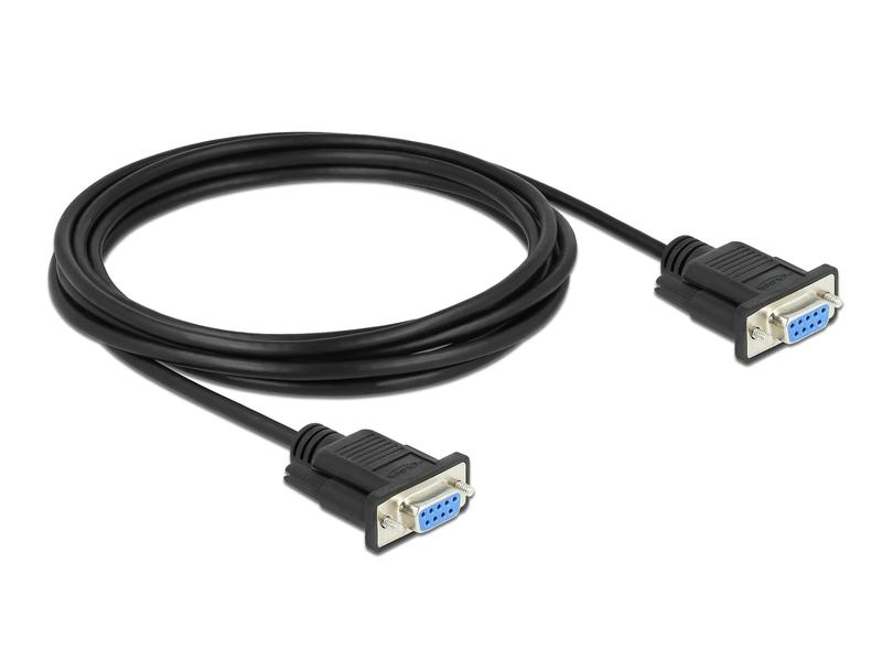 Delock Anschlusskabel Nullmodem RS-232 DB9, (f-f) 3 m