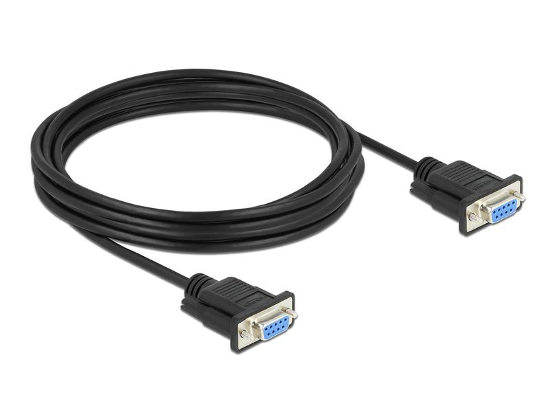 Delock Anschlusskabel Nullmodem RS-232 DB9, (f-f) 4 m
