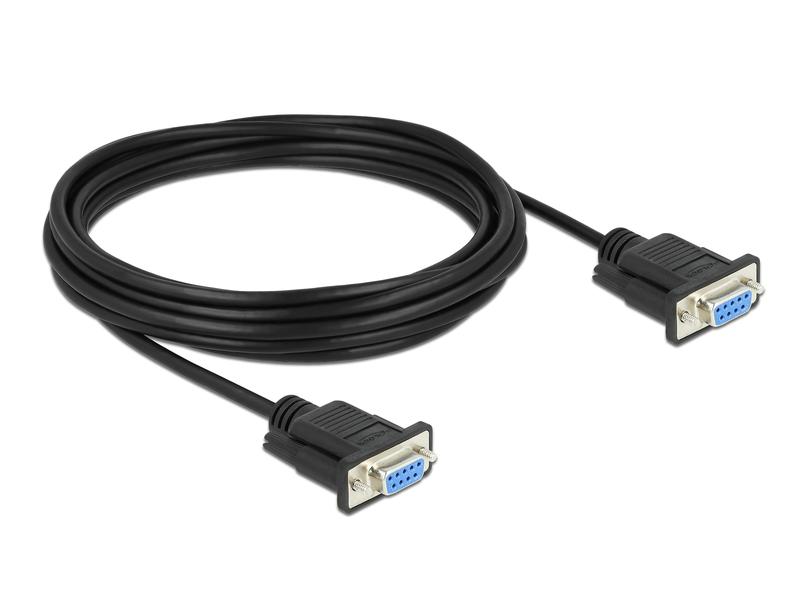 Delock Anschlusskabel Nullmodem RS-232 DB9, (f-f) 5 m