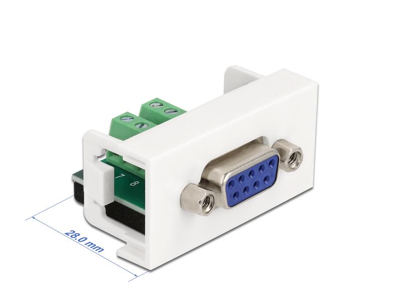 Delock Easy 45 Modul D-Sub 9 Pin Buchse zu 10 Pin Terminalblock