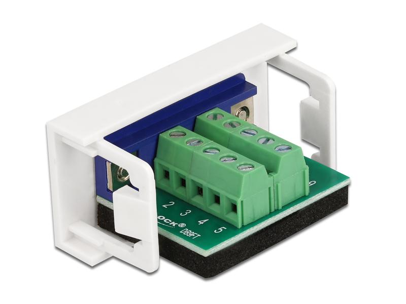 Delock Easy 45 Modul D-Sub 9 Pin Buchse zu 10 Pin Terminalblock