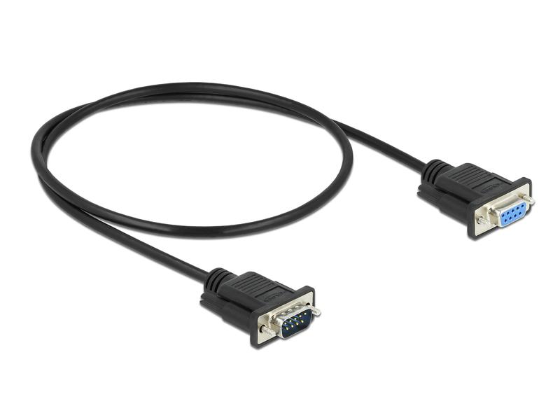 Delock Verlängerungskabel RS-232 DB9, Stecker zu Buchse 0.5 m