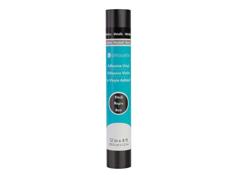 Silhouette Vinylfolie Metallic brushed 30.5 cm Schwarz